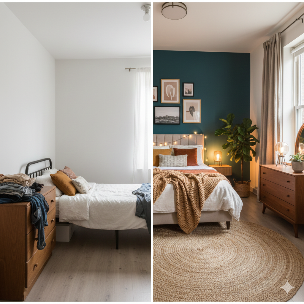 Room Makeover (Single Room Design) - Professional Interior Design by Nobho